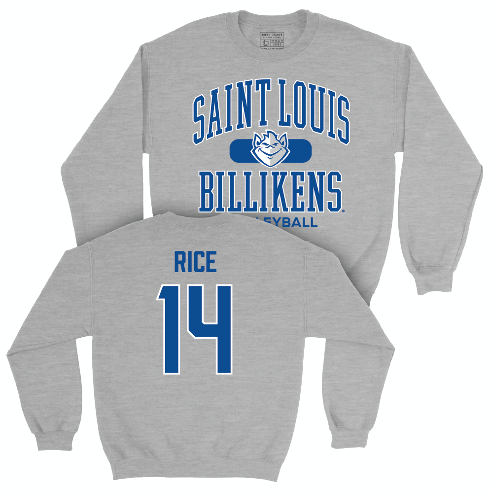 St. Louis Women's Volleyball Sport Grey Classic Crew - Delaney Rice Small