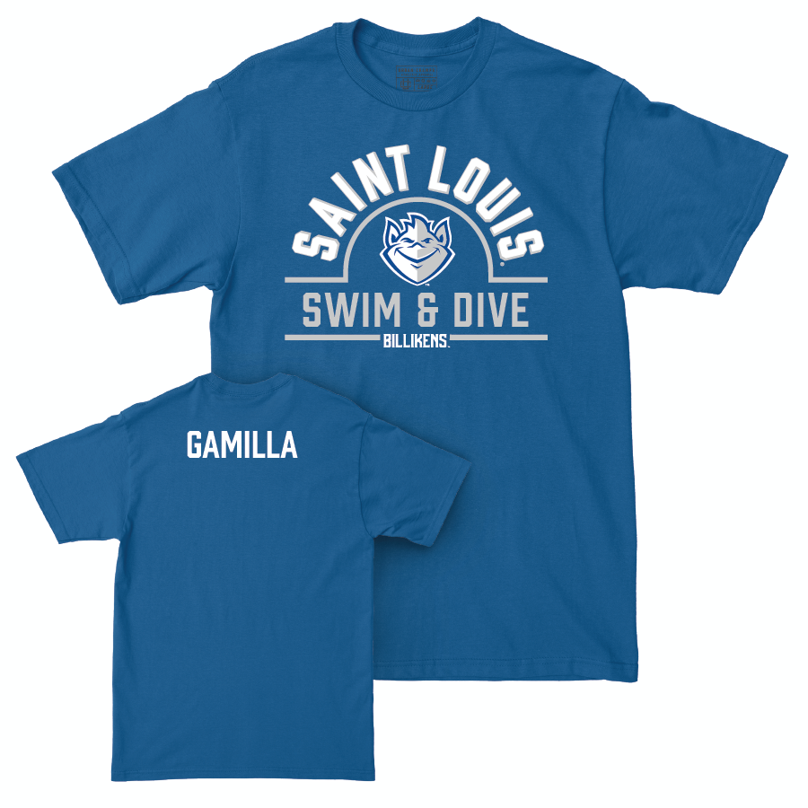 St. Louis Men's Swim & Dive Royal Arch Tee - Jeddrick Gamilla Small