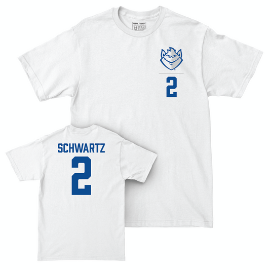 St. Louis Women's Soccer White Logo Comfort Colors Tee - Lucie Schwartz Small