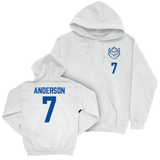 St. Louis Men's Soccer White Logo Hoodie - Seth Anderson Small