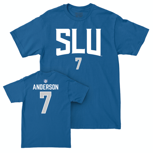 St. Louis Men's Soccer Royal Sideline Tee - Seth Anderson Small