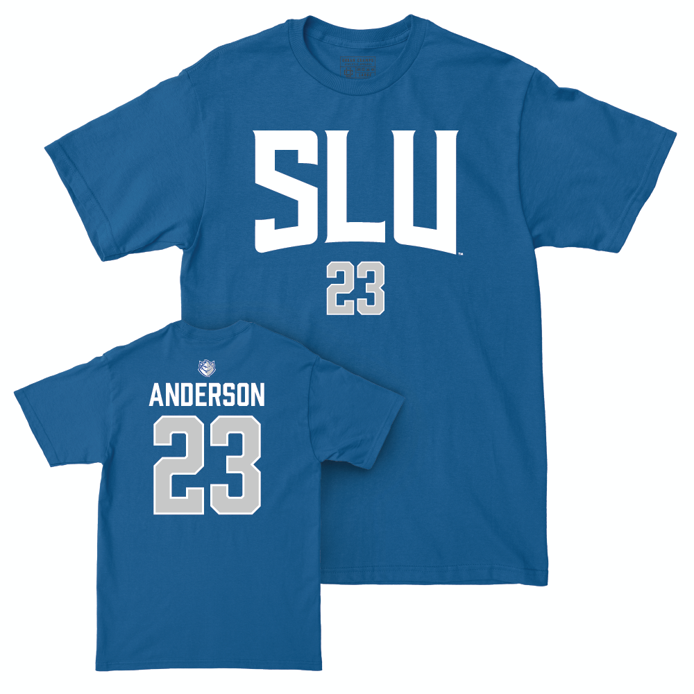 St. Louis Men's Soccer Royal Sideline Tee - Tanner Anderson Small