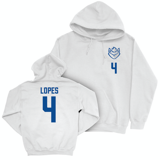 St. Louis Men's Soccer White Logo Hoodie - Tiago Lopes Small