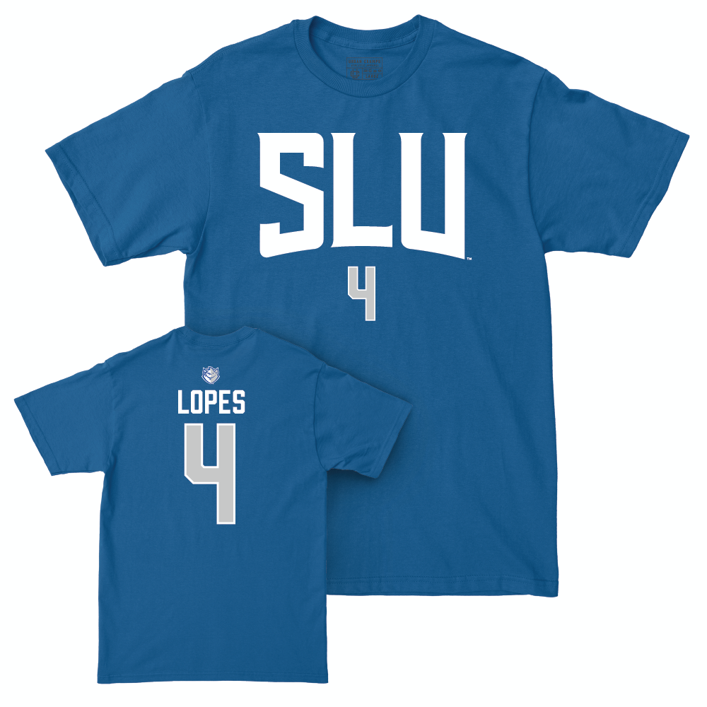 St. Louis Men's Soccer Royal Sideline Tee - Tiago Lopes Small