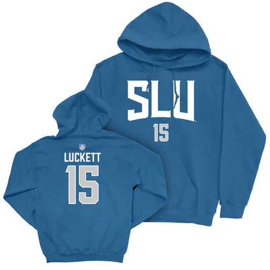 St. Louis Women's Volleyball Royal Sideline Hoodie - Trinity Luckett Small