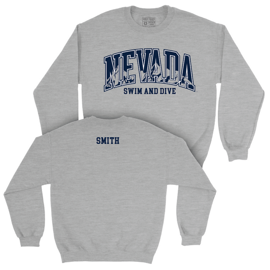 Nevada Women's Swim & Dive Sport Grey Arch Crew  - Caitlin Smith