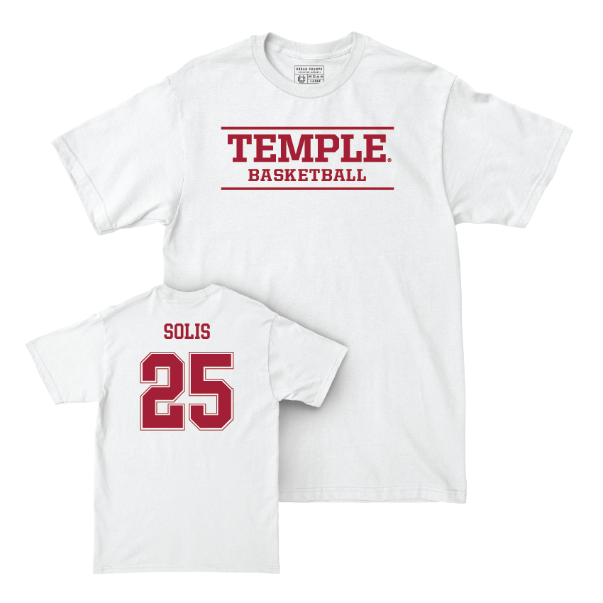 Temple Women's Basketball White Classic Comfort Colors Tee  - Denise Solis