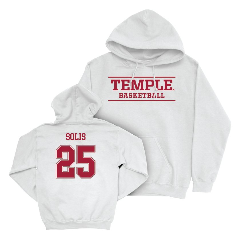 Temple Women's Basketball White Classic Hoodie  - Denise Solis