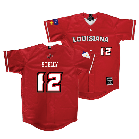 Louisiana Baseball Red Jersey - Caleb Stelly | #12