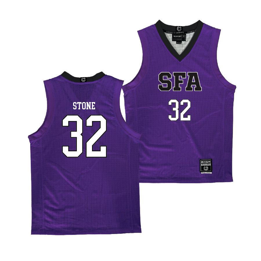 SFA Men's Basketball Purple Jersey  - Juhlawnei Stone