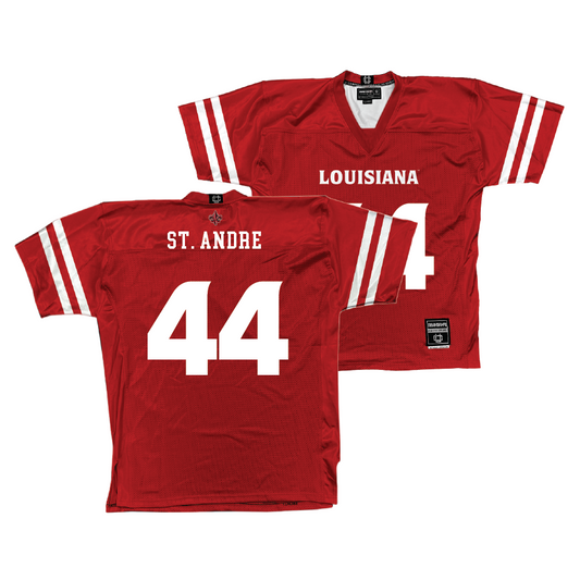 Louisiana Football Red Jersey - Jake St. Andre | #44