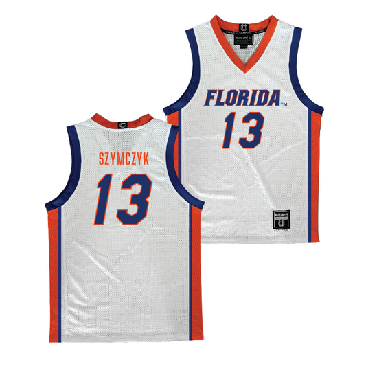 Florida Men's Basketball White Jersey - Aleks Szymczyk | #13