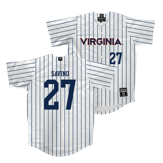 Virginia Baseball White Jersey  - Joe Savino