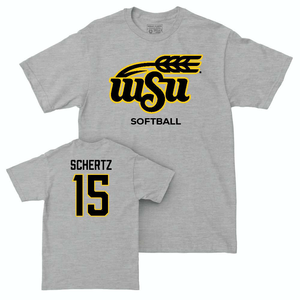 Wichita State Softball Sport Grey Stacked Tee  - Erica Schertz