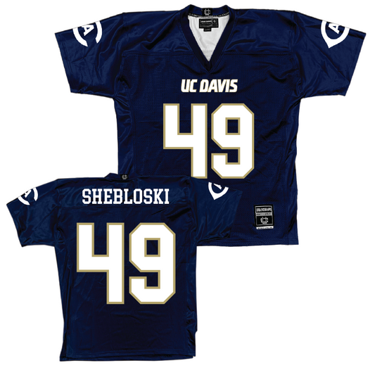 UC Davis Football Navy Jersey - Aaron Shebloski | #49