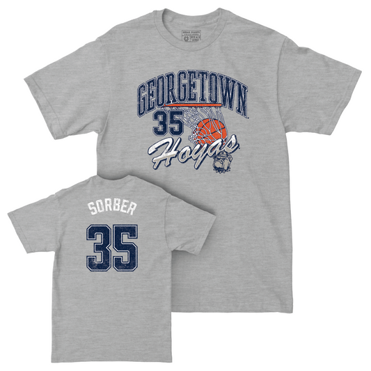 Georgetown Men's Basketball Sport Grey Hardwood Tee  - Thomas Sorber