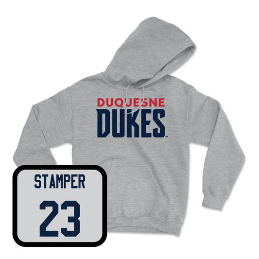 Duquesne Women's Lacrosse Sport Grey Lock Hoodie  - Charlotte Stamper