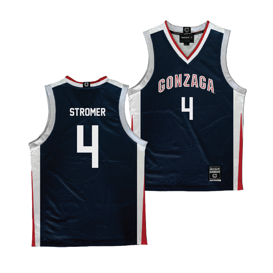 Gonzaga Men's Basketball Navy Jersey - Dusty Stromer | #4