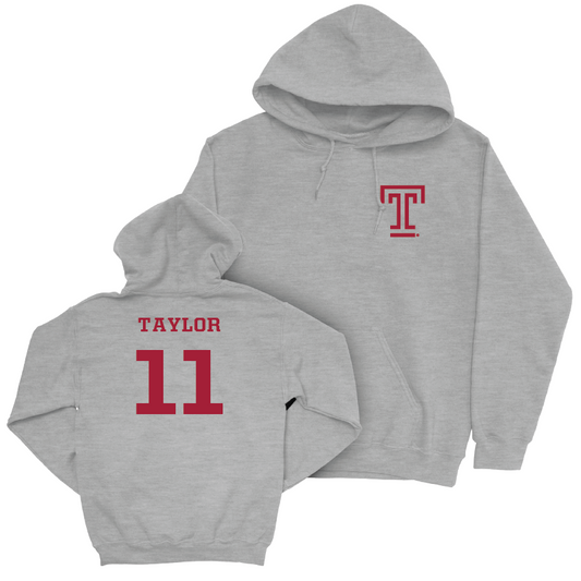 Temple Women's Basketball Sport Grey Logo Hoodie  - Tristen Taylor
