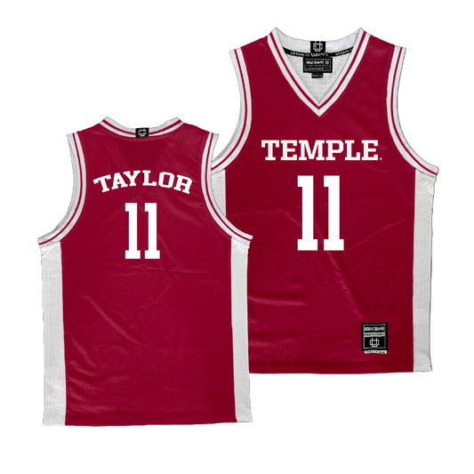 Temple Cherry Women's Basketball Jersey - Tristen Taylor | #11
