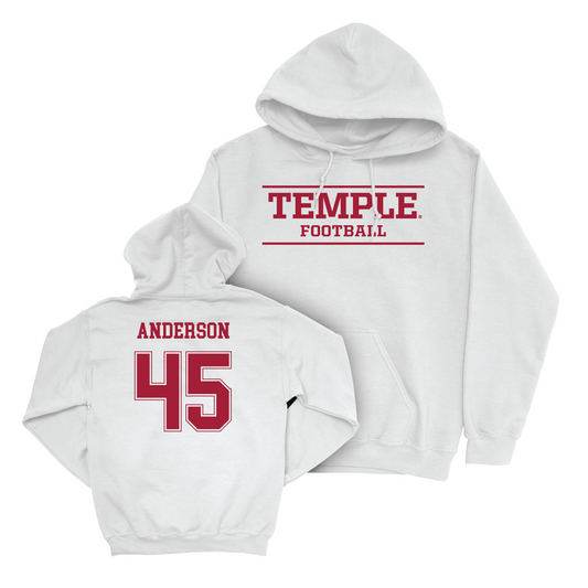 Football White Classic Hoodie - Aaron Anderson Youth Small