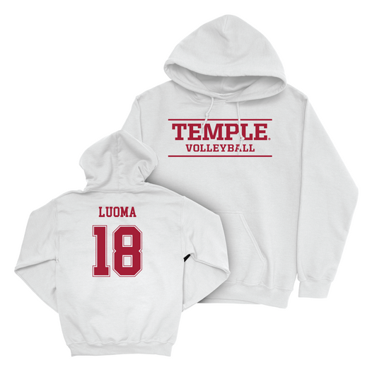 Women's Volleyball White Classic Hoodie - Avery Luoma Youth Small