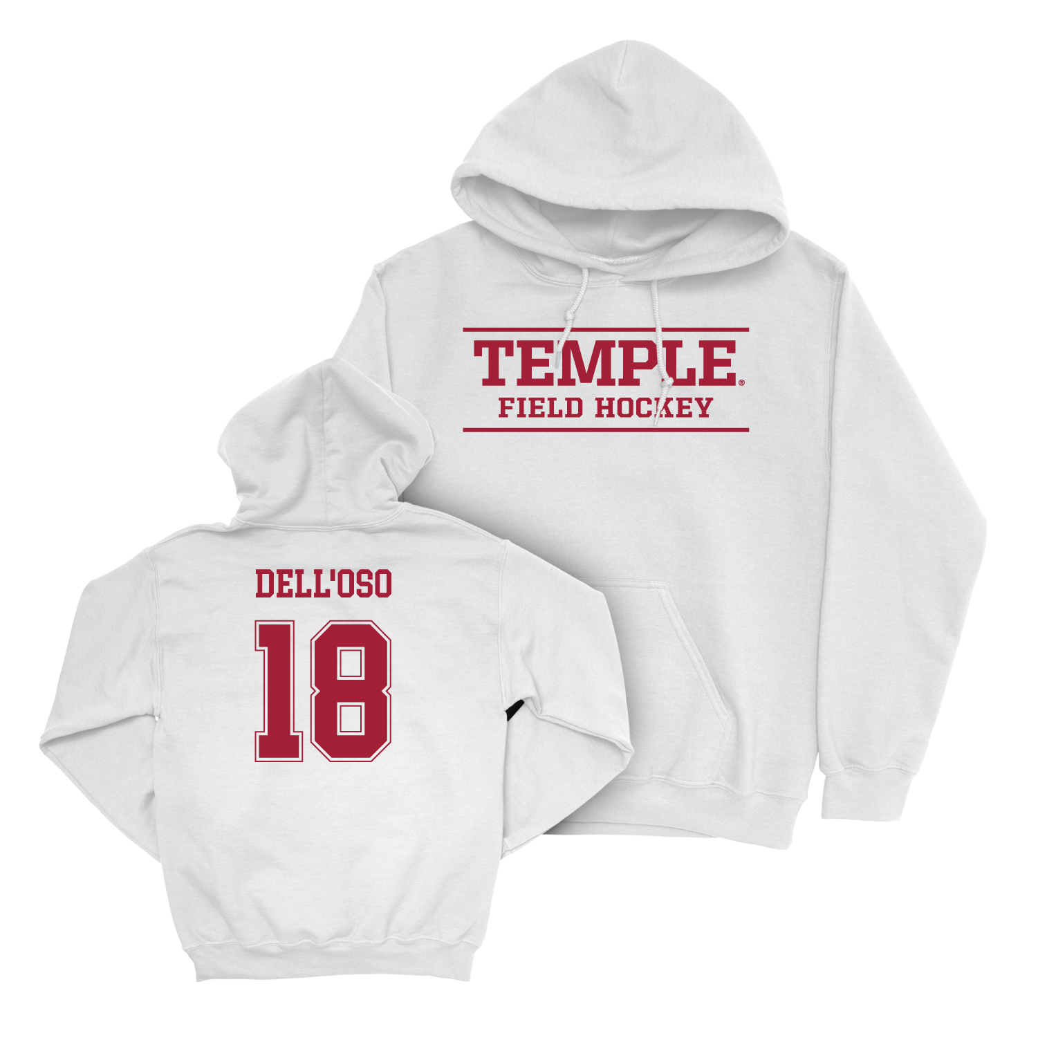 Women's Field Hockey White Classic Hoodie - Bella Dell'Oso Youth Small