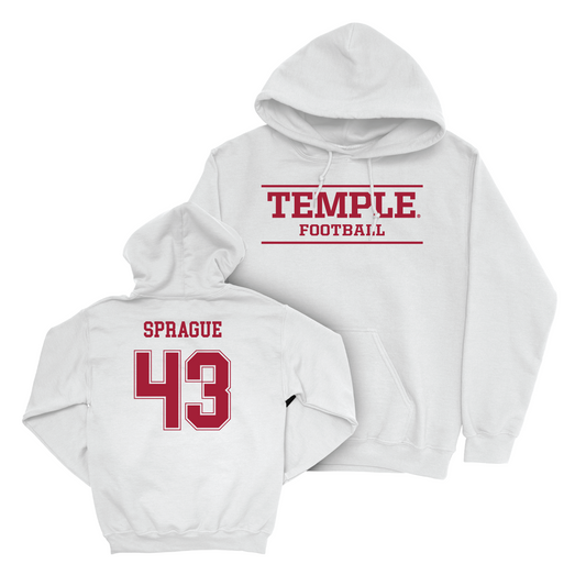 Football White Classic Hoodie - Cole Sprague Youth Small