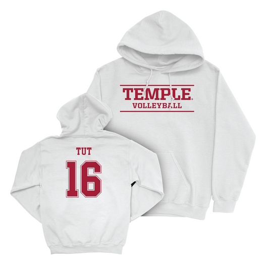 Women's Volleyball White Classic Hoodie - Chudear Tut Youth Small