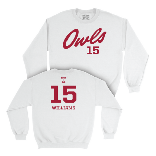 Women's Basketball White Script Crew - Channing Williams Youth Small