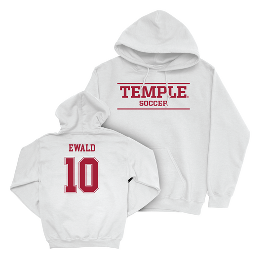 Men's Soccer White Classic Hoodie - Felix Ewald Youth Small