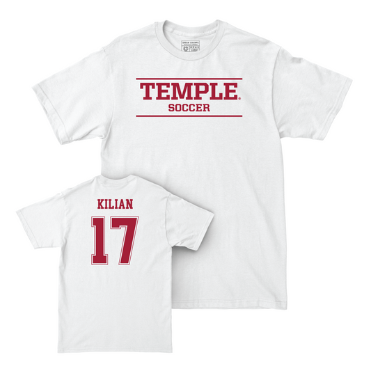 Women's Soccer White Classic Comfort Colors Tee - Fiona Kilian Youth Small