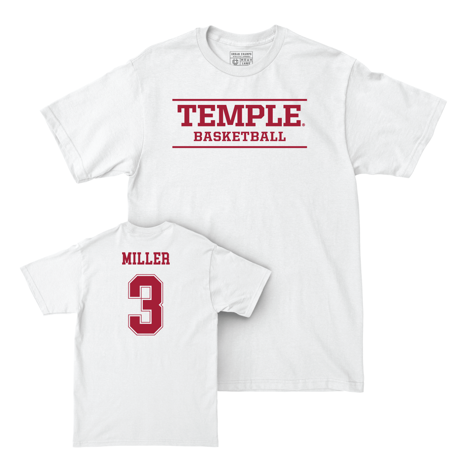 Men's Basketball White Classic Comfort Colors Tee - Hysier Miller Youth Small