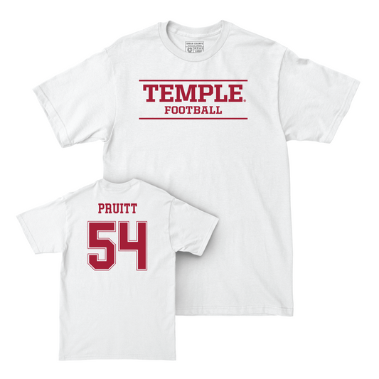 Football White Classic Comfort Colors Tee - Jackson Pruitt Youth Small
