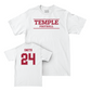 Temple Football White Classic Comfort Colors Tee - Joquez Smith