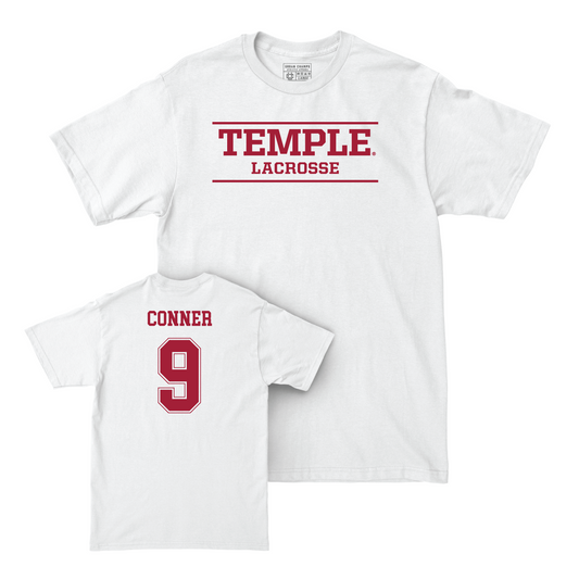 Women's Lacrosse White Classic Comfort Colors Tee - Laura Conner Youth Small