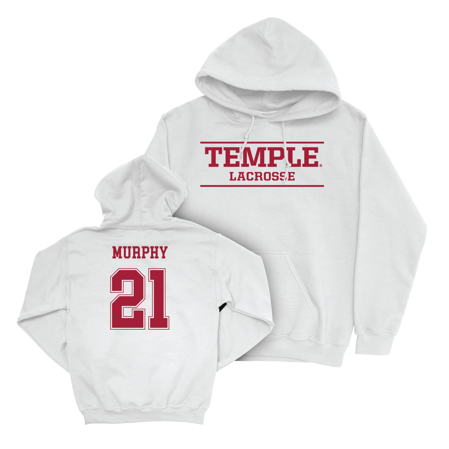 Women's Lacrosse White Classic Hoodie - Olivia Murphy Youth Small