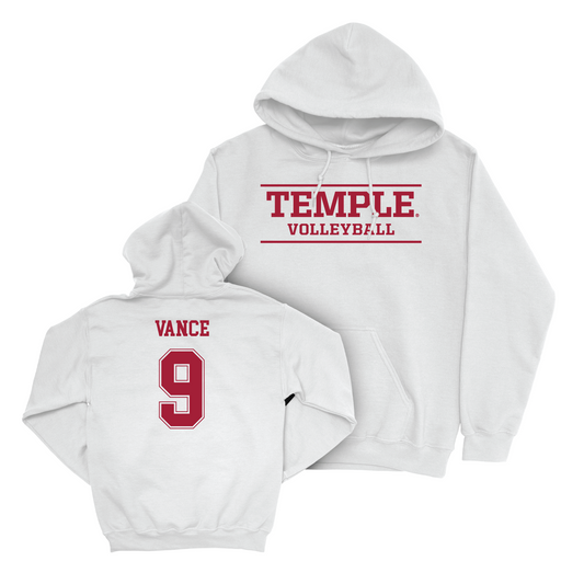 Women's Volleyball White Classic Hoodie - Olivia Vance Youth Small