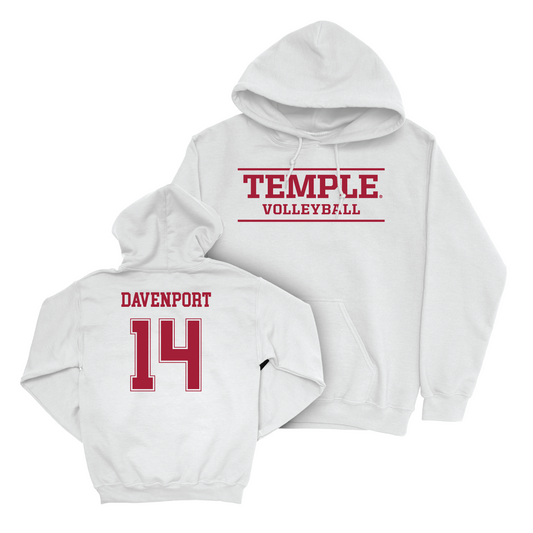 Women's Volleyball White Classic Hoodie - Taylor Davenport Youth Small