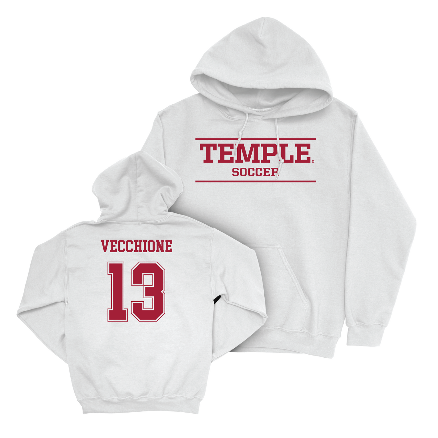 Women's Soccer White Classic Hoodie - Taylor Vecchione Youth Small