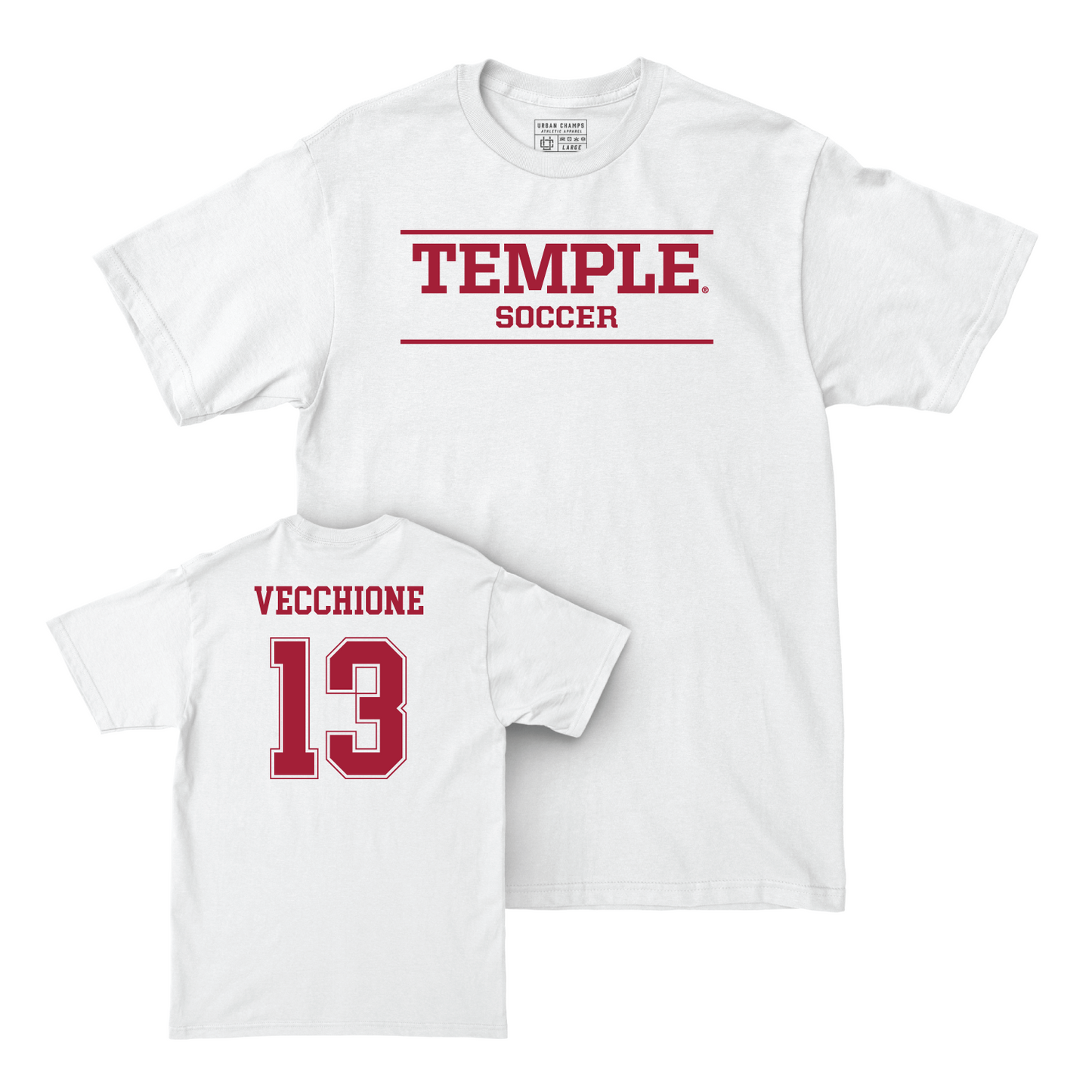 Women's Soccer White Classic Comfort Colors Tee - Taylor Vecchione Youth Small