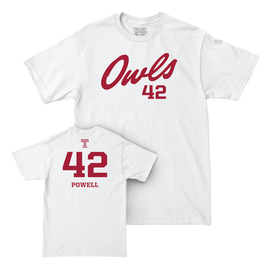 Football White Script Comfort Colors Tee - Zyil Powell Youth Small
