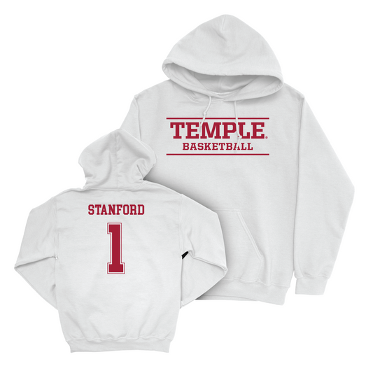 Men's Basketball White Classic Hoodie - Zion Stanford Youth Small