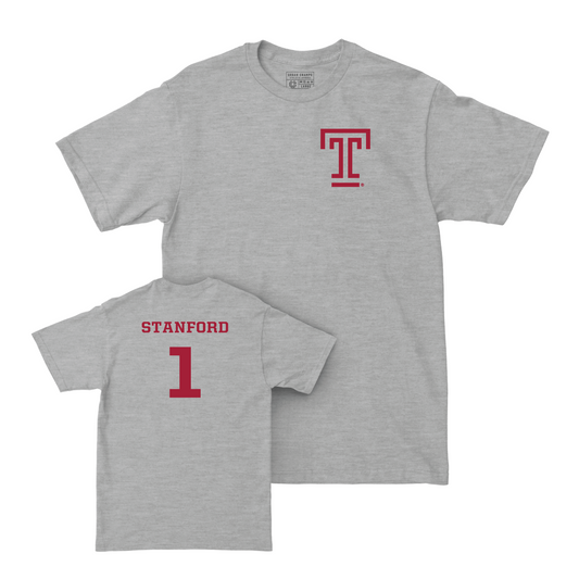 Men's Basketball Sport Grey Logo Tee - Zion Stanford Youth Small