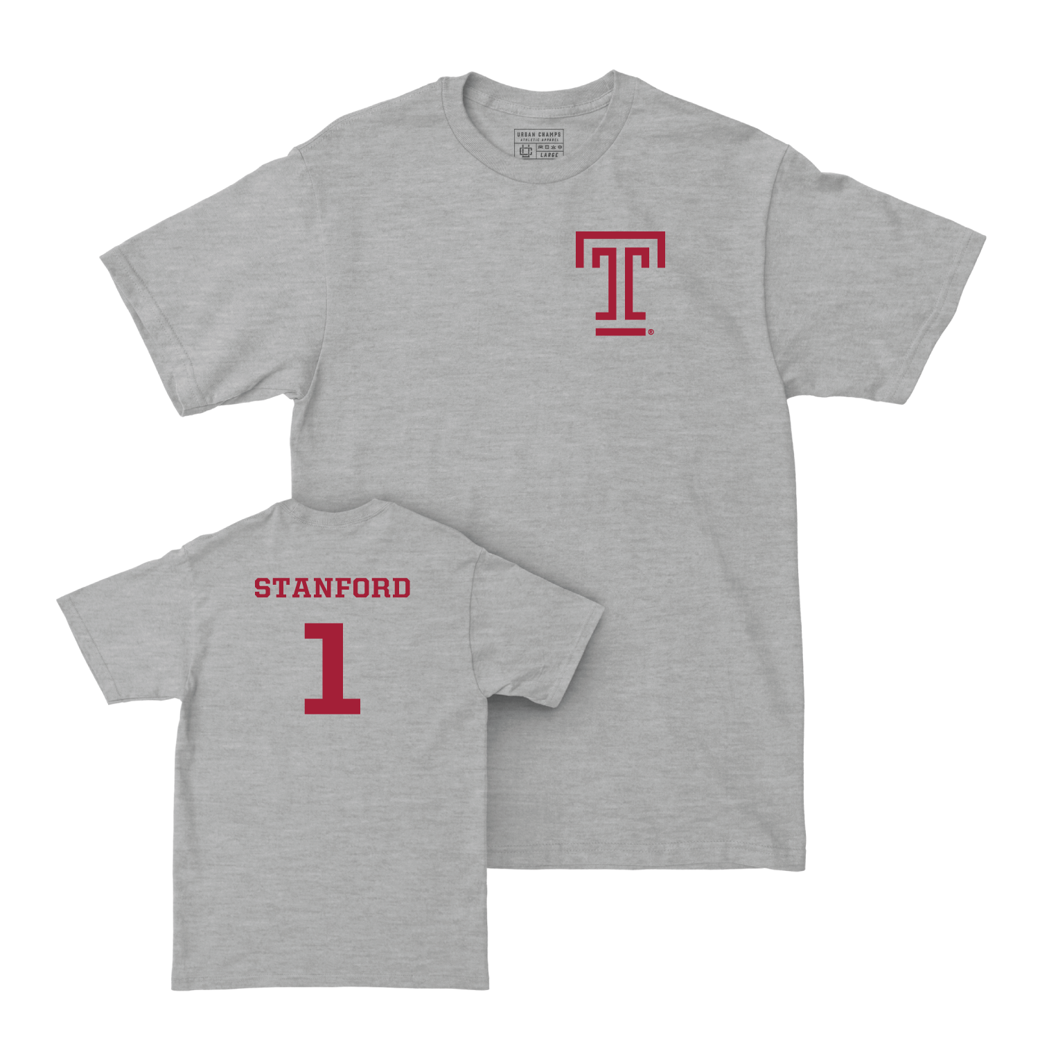 Men's Basketball Sport Grey Logo Tee - Zion Stanford Youth Small