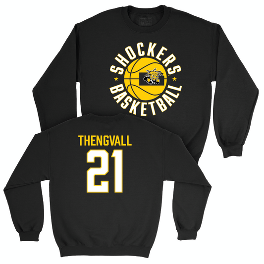 Wichita State Men's Basketball Black Hardwood Crew  - Henry Thengvall