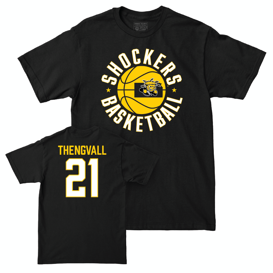 Wichita State Men's Basketball Black Hardwood Tee  - Henry Thengvall