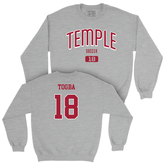 Temple Women's Soccer Sport Grey Arch Crew  - Ayana Togba