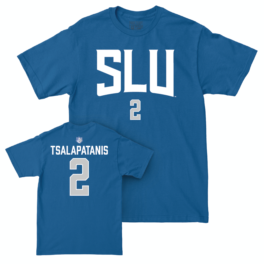 Saint Louis Women's Volleyball Royal Sideline Tee  - Athena Tsalapatanis