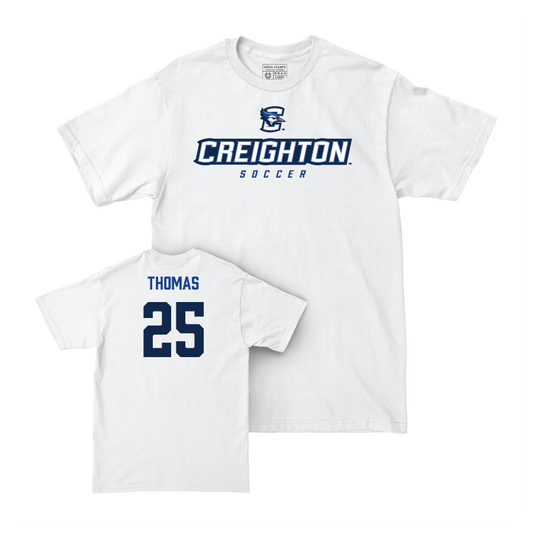 Creighton Women's Soccer White Athletic Comfort Colors Tee   - Tilly Thomas